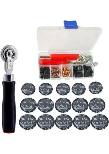 70 Adet Lastik Yama Kiti Ağır Hizmet Tipi, Araba Lastik Basıncı Tekerlek Filmi Tamir Kiti Lastik Tamir Aracı Lastik Yama Tamir Aracı (Yurt Dışından)