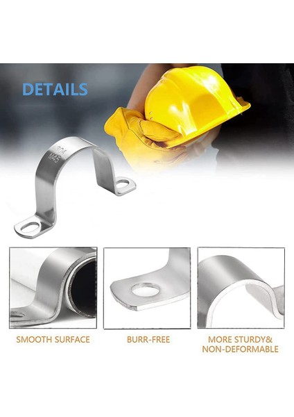 10 Adet 2 Inç 50MM Ağır Hizmet Tipi U-Boru Askı Kelepçesi-2 Delik, U-Braket Boru Askı Kelepçesi Askı Bağlantı Elemanı Tüp Gergi Klipleri (Yurt Dışından)