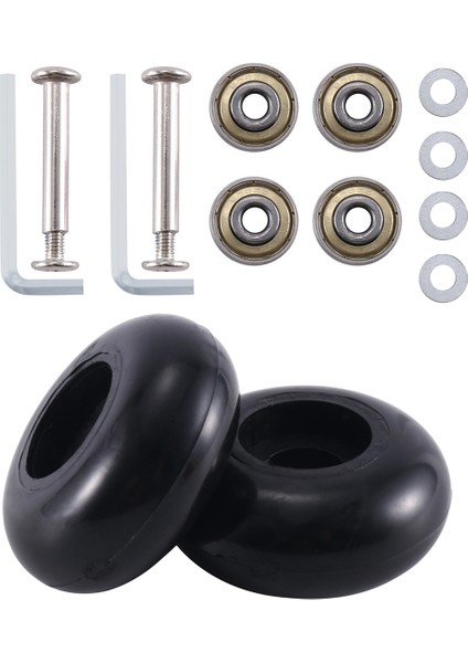 50 x 22 mm 2 Bagaj Bavul Yedek Tekerlek Seti (Yurt Dışından)