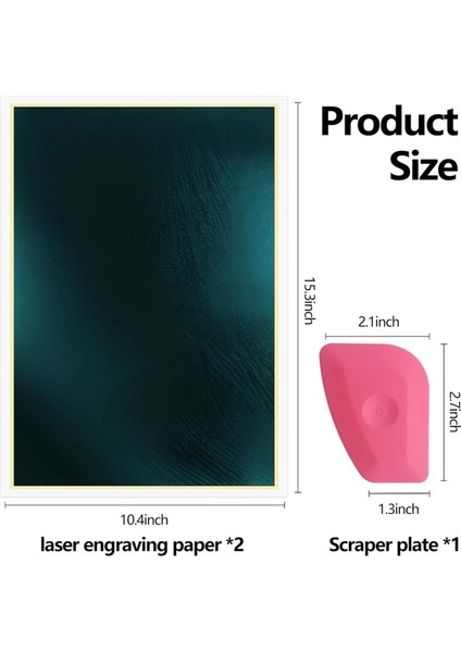 Lazer Gravür Markalama Renkli Kağıdı, Fiber Lazer Markalama ve Gravür Için 15.3 Inç x 10.4 Inç Lazer Gravür Kağıdı F (Yurt Dışından) modelleri