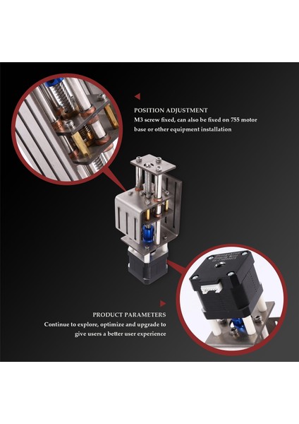Cnc Z Ekseni Sürgülü Masa Cnc Router Kiti Dıy Freze Küçük Iletim Modülü 100MM Mesafe Ahşap Z Ekseni Motor (Yurt Dışından)