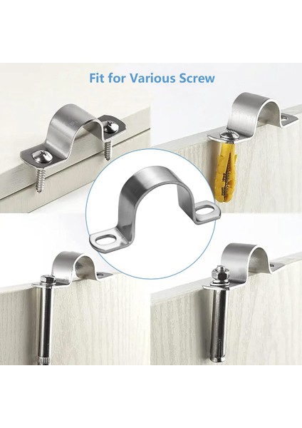10 Adet 2 Inç 50MM Ağır Hizmet Tipi U-Boru Askı Kelepçesi-2 Delik, U-Braket Boru Askı Kelepçesi Askı Bağlantı Elemanı Tüp Gergi Klipleri (Yurt Dışından)
