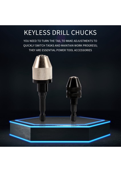 Parça Anahtarsız Matkap Mandreni 1/4 Inç Altıgen Anahtarsız Matkap Mandreni Hızlı Değişim Adaptörü, 0,3-6,5 Mm, 0,3-3,6 mm (Yurt Dışından)