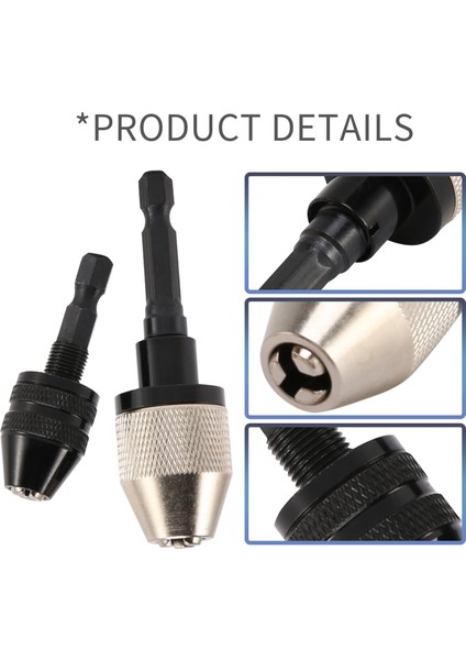 Parça Anahtarsız Matkap Mandreni 1/4 Inç Altıgen Anahtarsız Matkap Mandreni Hızlı Değişim Adaptörü, 0,3-6,5 Mm, 0,3-3,6 mm (Yurt Dışından)