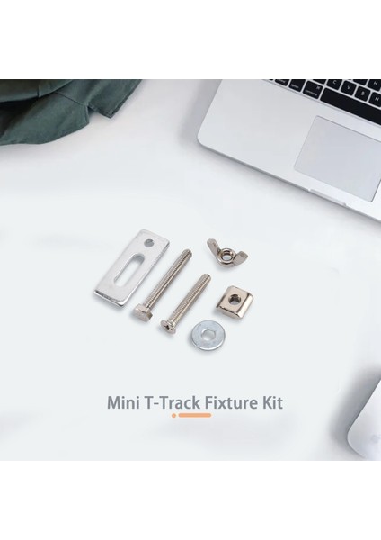 Paket T-Track Kelepçe, Mini T Parça Tutma Kelepçeleri Kiti 3018-PRO,3018-PROVER,1810-PRO Cnc Router Makinesi ile Uyumlu (Yurt Dışından)