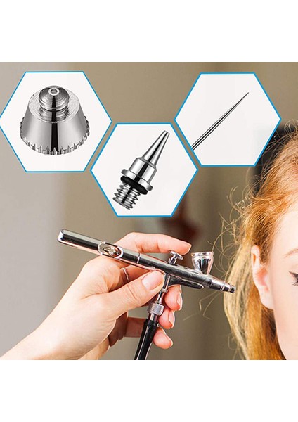 10 Adet Airbrush Memesi Iğne Memesi Kapağı Kiti Anahtarı ile Airbrush Püskürtücü Aksesuarları Için Airbrush Yedek Parçalar (Yurt Dışından)