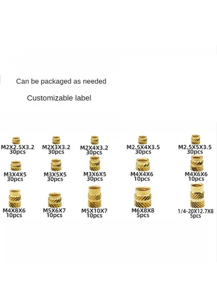 300 Adet M2 M3 M5 M6 Dişi Dişli Tırtıllı Somunlar Pirinç Dişli Ekleme Gömme Somunları, Enjeksiyon Kalıplama Için Dişli (Yurt Dışından) fiyatları