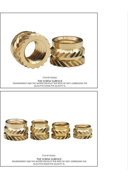 300 Adet M2 M3 M5 M6 Dişi Dişli Tırtıllı Somunlar Pirinç Dişli Ekleme Gömme Somunları, Enjeksiyon Kalıplama Için Dişli (Yurt Dışından) modelleri