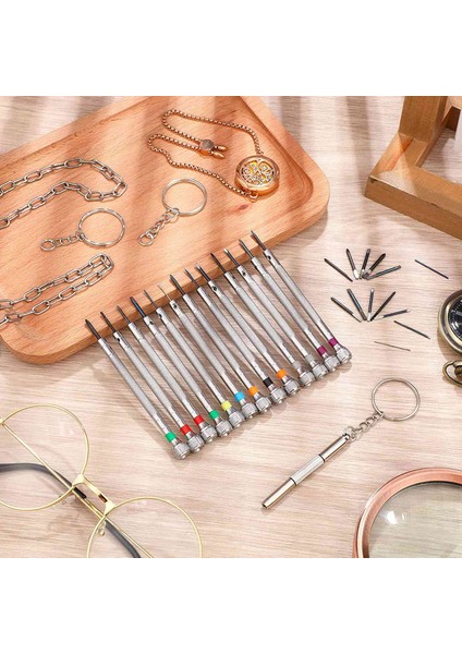13 Parça Mini Hassas Saat Tornavida Kuyumcu Saat Tornavida Seti 0,6-2,0 Mm, 13 Ekstra Değiştirilebilir Bıçaklı (Yurt Dışından) modelleri