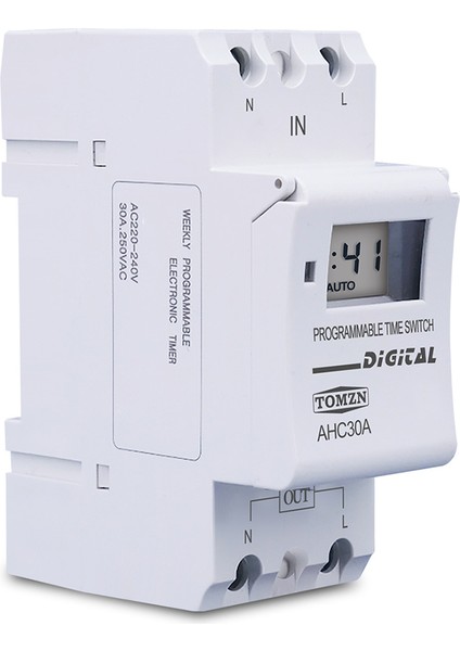 Din Ray 2 Telli Haftalık Programlanabilir Dijital Zaman Anahtarı Röle Zamanlayıcı Kontrol Zaman Rölesi Ac 220V 30A (Yurt Dışından)