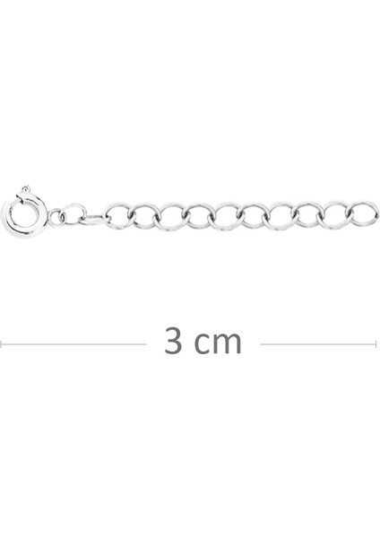 Gümüş 3 cm Bileklik Uzatma Zinciri fiyatları