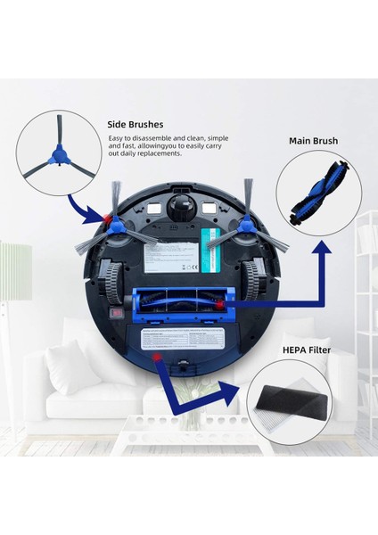 Robovac 11S, Robovac 30, Robovac 30C, Robovac 15C, Aksesuar Robotik Vakum 8x ile Uyumlu Aksesuar Kiti (Yurt Dışından)