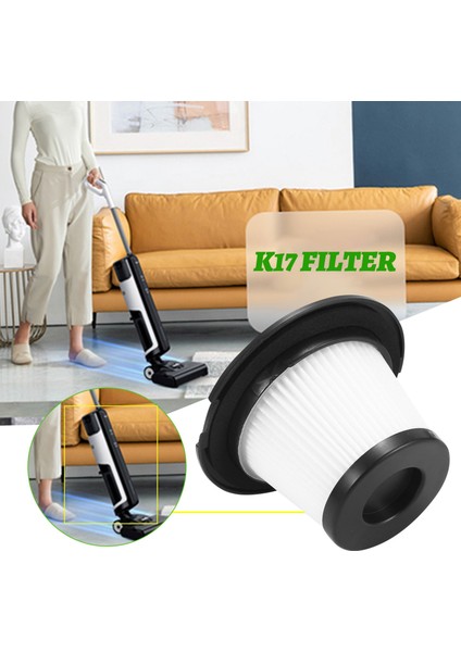 K17 Akülü Elektrikli Süpürge Için 4 Takım Yedek Filtreler Süzgeç Ekranı Filtre Parçalarını Değiştirin (Yurt Dışından) modelleri