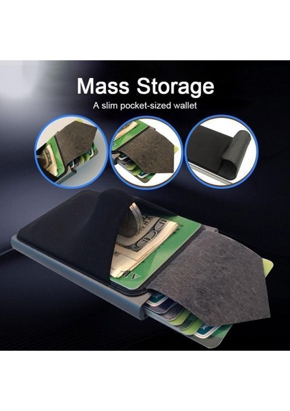 Cep Boyutu Rfıd Engelleme Alüminyum Alaşım Kart Kılıfı Cüzdan 6 Kart Tutun (Yurt Dışından) modelleri