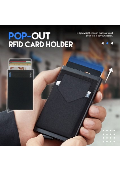 Cep Boyutu Rfıd Engelleme Alüminyum Alaşım Kart Kılıfı Cüzdan 6 Kart Tutun (Yurt Dışından) fırsatları