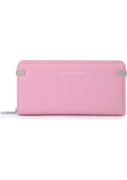 Pu Deri Uzun Cüzdan Çoklu Kart Yuvası Depolama Koruma Debriyaj Çantası Kadınlar Billfold (Yurt Dışından)