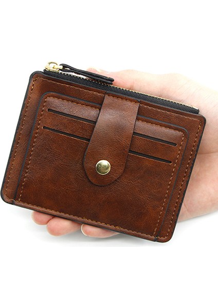 Ultra Ince Cüzdan Pu Deri Seyahat Kartı Depolama Tutucu Para Çantası Çantası Kadınlar Billfold Erkekler (Yurt Dışından)