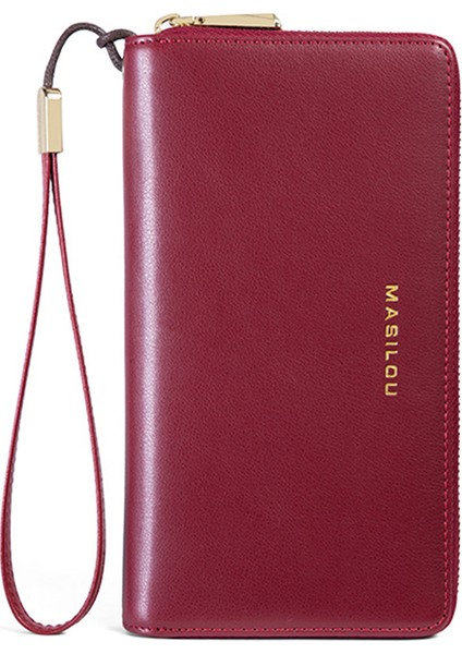 Rfıd Engelleme Kart Yuvaları Cüzdan Bölünmüş Deri Debriyaj El Çantası Çanta Cep Telefonu Kılıfı Torbası Kredi Kartı Tutucu (Yurt Dışından)