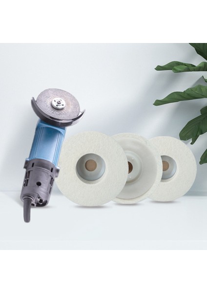 Adet Yün Parlatma Diski Disk, 125MM Açı Öğütücü Için Yün Keçe Parlatma Diski Disk Kiti, Keçe Parlatma Pedleri (Yurt Dışından)