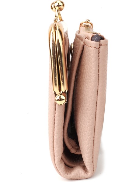 Pu Deri Kadınlar Iki Kat Kısa Cüzdan Öpücük Kilit Fermuarlı Çanta (Yurt Dışından) modelleri