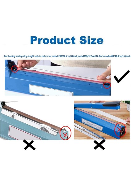 Darbe Mühürleyen Yedek Parçalar 8 Inç-2 mm Isı Yalıtım Şeritleri Ptfe Bantlar Mühürleyen Yedek Elemanlar 6'lı Paket (Yurt Dışından) fiyatları