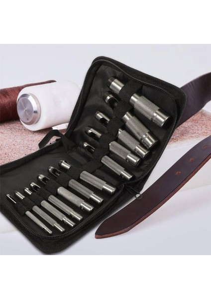 12 Adet Çelik Içi Boş Deri Delgeç Seti 1/8-3/48 Inç (3-19MM) Ağır Hizmet Tipi Yuvarlak Delik Delme Seti Izle Kumaş Kemer Contaları (Yurt Dışından)