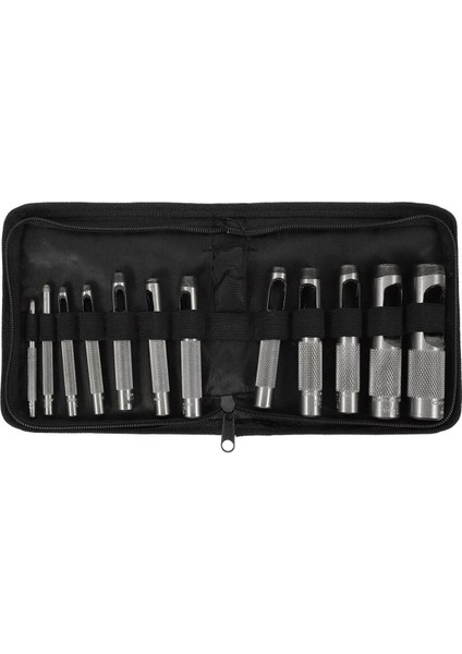 12 Adet Çelik Içi Boş Deri Delgeç Seti 1/8-3/48 Inç (3-19MM) Ağır Hizmet Tipi Yuvarlak Delik Delme Seti Izle Kumaş Kemer Contaları (Yurt Dışından)