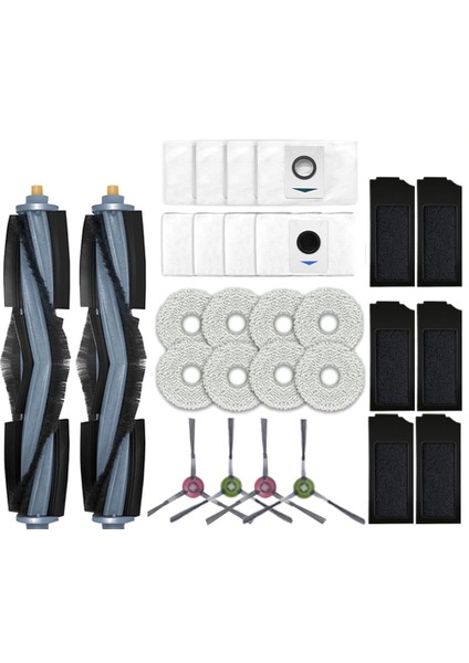 X1S Pro Deebot Elektrikli Süpürge Yedek Yedek Aksesuarlar Ana Yan Fırça Hepa Filtre Paspas Bezi Toz Torbası (Yurt Dışından)