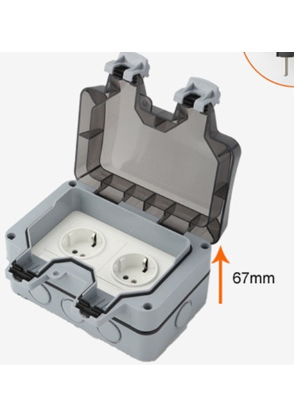 Humble Dış Mekan Prizi Anahtar Gösterge Işıklı Su Geçirmez Priz (Yurt Dışından) fiyatları