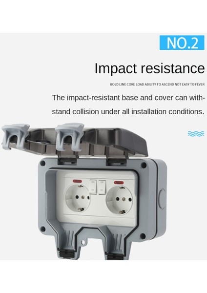 Humble Dış Mekan Prizi Anahtar Gösterge Işıklı Su Geçirmez Priz (Yurt Dışından) modelleri