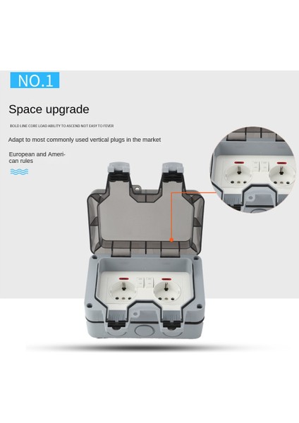 Humble Dış Mekan Prizi Anahtar Gösterge Işıklı Su Geçirmez Priz (Yurt Dışından) indirimleri