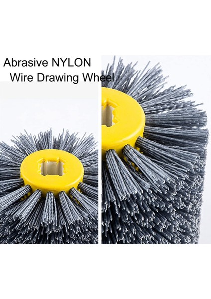 Aşındırıcı Naylon Çizim Tekerleği Parlatma Parlatma Fırçası 120MM x 100MM Düz ve Düzensiz Ahşap, Taş, Kum: 180 (Yurt Dışından)