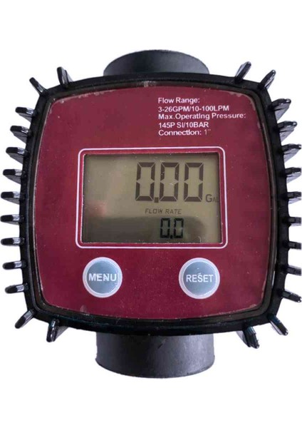 Türbin Yağı Yakıt Akış Ölçer K25 Su Akış Ölçer LCD Akış Ölçer Boru Hattı Sıvı Akış Ölçer Sensörleri 2.3-3.3VB Kırmızı (Yurt Dışından)