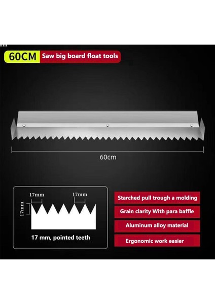 Sıva Malası Üçgen Mala 10MM Göz 600MM Uzun Paslanmaz Çelik Yapıştırıcı / Harç Fayans Aracı Inşaatı (Yurt Dışından) fiyatları