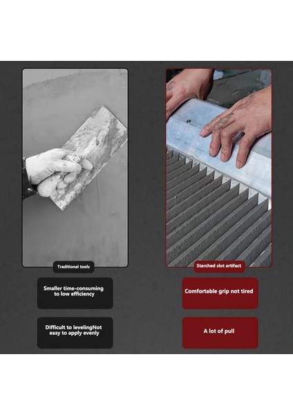 Sıva Malası Üçgen Mala 10MM Göz 600MM Uzun Paslanmaz Çelik Yapıştırıcı / Harç Fayans Aracı Inşaatı (Yurt Dışından) modelleri