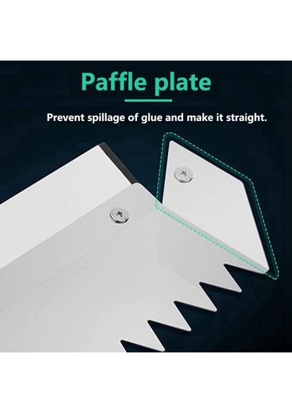 Sıva Malası Üçgen Mala 10MM Göz 600MM Uzun Paslanmaz Çelik Yapıştırıcı / Harç Fayans Aracı Inşaatı (Yurt Dışından) fırsatları