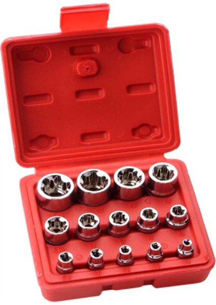 14 Parça E-Torx Lokma Takımı Premium Dişi Torx Lokma Takımı, Yıldız Lokma Takımı, Tork Lokma Takımı, Harici Torx Lokma Takımı (Yurt Dışından)
