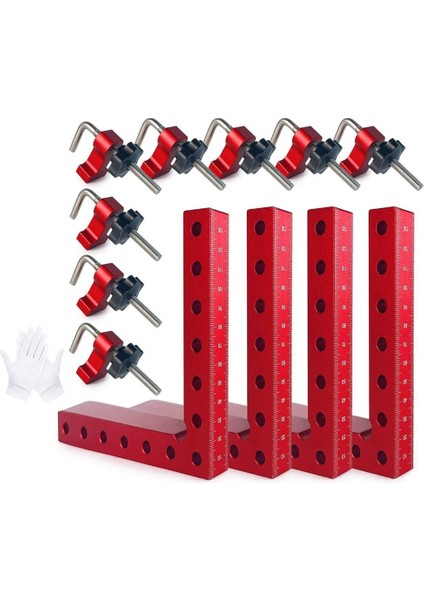 90 Derece Kelepçe Köşe Kelepçesi - Ağaç Işleme Için Sağ Açı 4 Paket 5.5 Inç Alüminyum Alaşımlı Köşe Kelepçesi Ahşap Çalışma Araçları (Yurt Dışından)