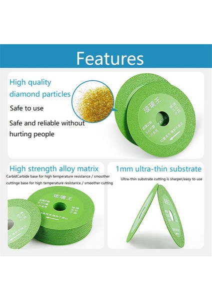 Cam Kesme Diski, Açı Öğütücü Için Testere Bıçağı Tekerleği Cam Seramik Kesme, 4 Inç Ultra-Ince Elmas Testere Bıçağı Tekerleği B (Yurt Dışından) indirimleri