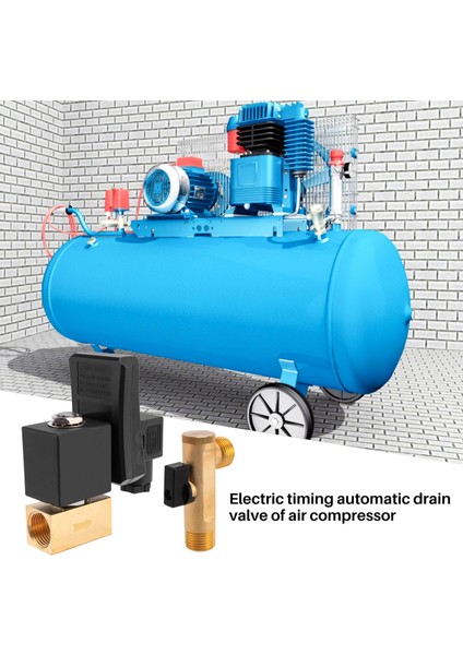 1/2 Inç DN15 Elektrikli Zamanlayıcı Otomatik Su Vanası Solenoid Elektronik Tahliye Vanası Hava Kompresörü Yoğuşma (Yurt Dışından)