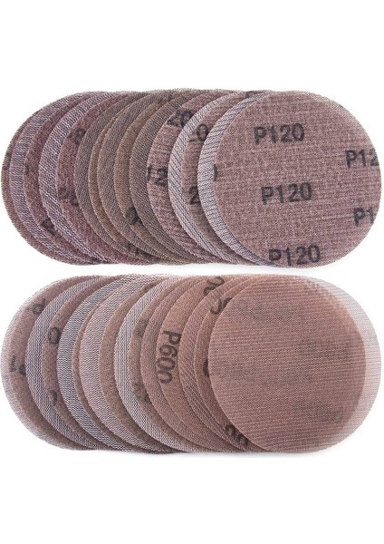 30 Adet Örgü Zımpara Diskleri 125MM 80-600 Grit Kanca ve Döngü Zımpara Kağıdı Kuru Zımpara Diskleri Zımpara Yedek Pedleri (Yurt Dışından)