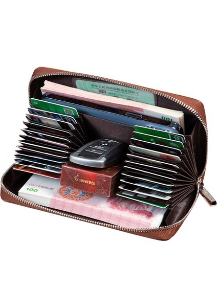 Rfıd Engelleme Kart Yuvaları Cüzdan Bölünmüş Deri Debriyaj El Çantası Çanta Cep Telefonu Kılıfı Torbası Kredi Kartı Tutucu (Yurt Dışından) modelleri