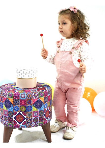 Salopet Sweatshirt Ikili Kız Bebek Takım modelleri