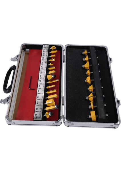 1/4mm 24 Parça Ağaç Işleme Freze Kesicisi Seti Dekorasyon Kenar Makinesi Kesici Kafa Alüminyum Kutu (Yurt Dışından) fırsatları