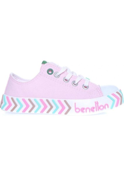 BN30635-433 Kız Çocuk Keten Ayakkabı Pembe