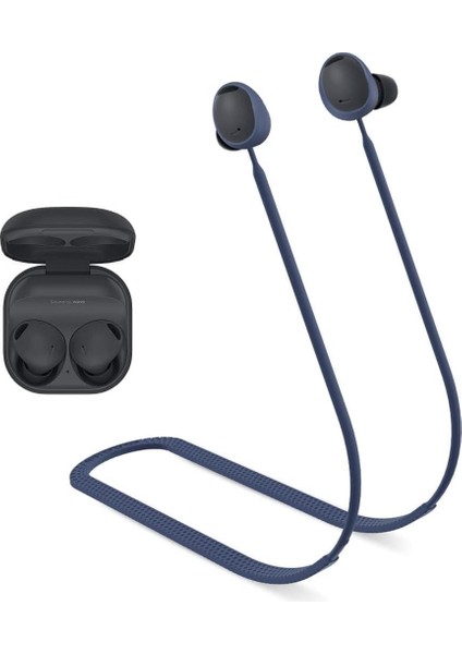 Galaxy Buds2 Pro ile Uyumlu Yumuşak Güçlü Silikon Özel Kaymaz Tasarım Spor Kaybolmaya Karşı Boyun Ip