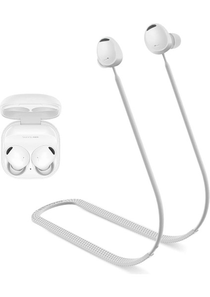 Galaxy Buds2 Pro ile Uyumlu Yumuşak Güçlü Silikon Özel Kaymaz Tasarım Spor Kaybolmaya Karşı Boyun Ip