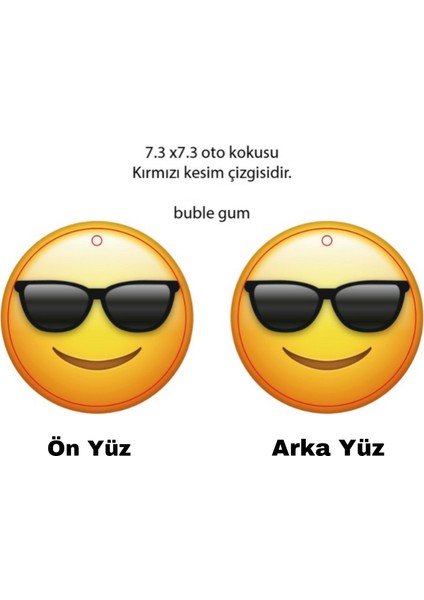 Oasis Life Gözlüklü Emoji Oto Araç Kokusu Bublegum Sakız Esans