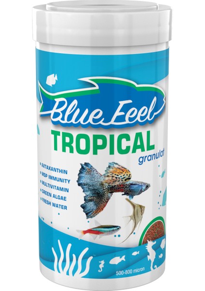 Tropical Mix Granulat 1000 ml Granül Lotus Tropical Mix Flakes 100 ml Pul Balık Yemi