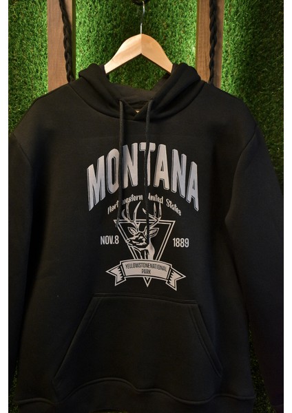 Montana Özel Tasarım Kapşonlu Sweatshirt